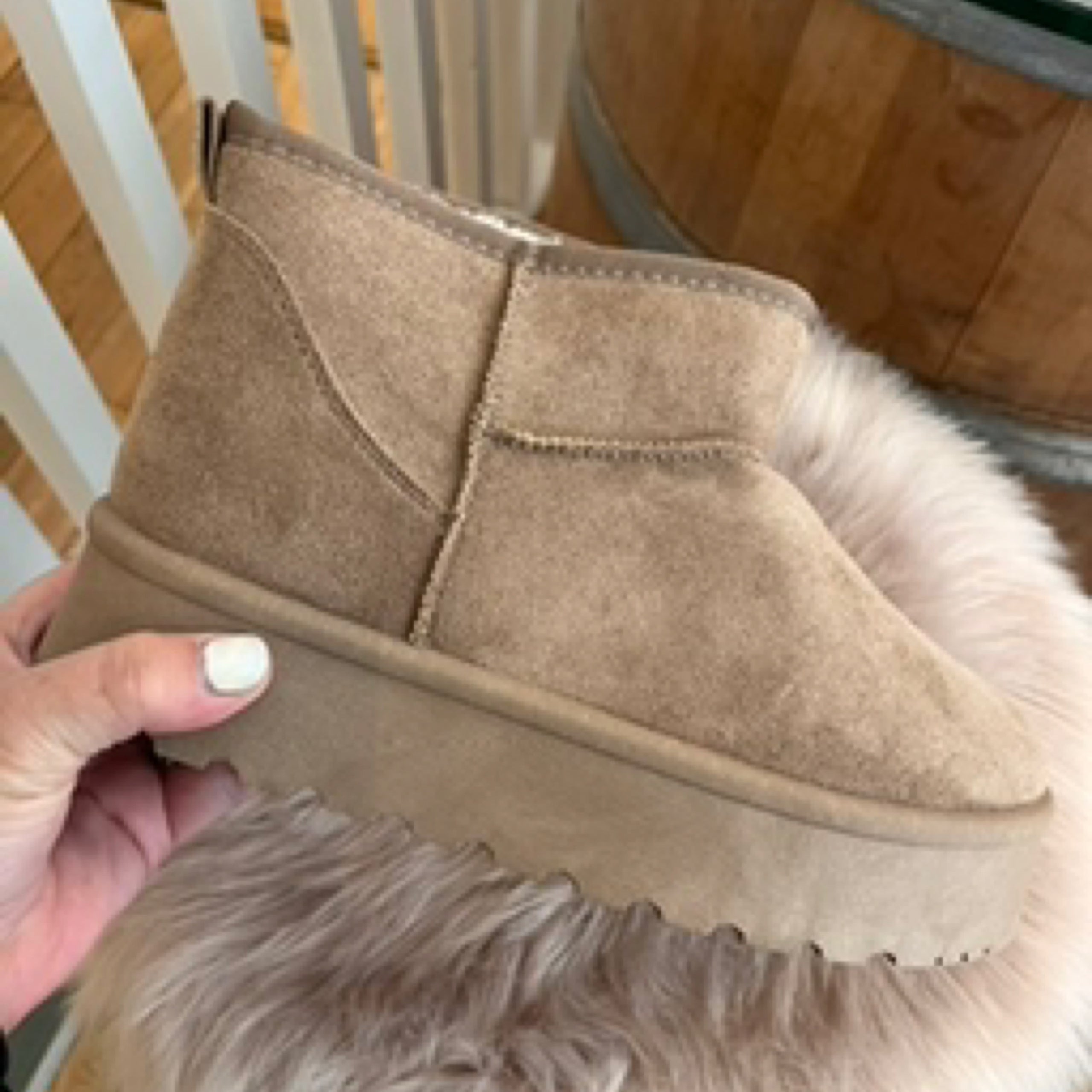Ultra Mini Ugg Boot Dupe Camel Wedge Dennis HQ